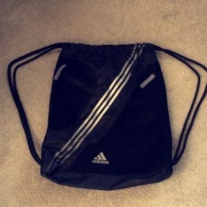 Black Adidas Drawstring Bag